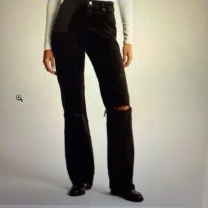 Abercrombie 90s Ripped Relaxed Jean High Rise Curve Love